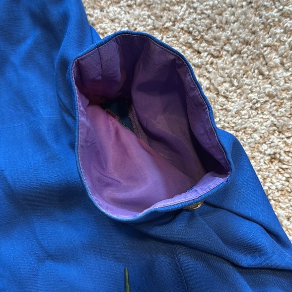 Vintage Albert Nipon Neiman Marcus executive dress Cobalt Blue Midi Butt… - Picture 7 of 9